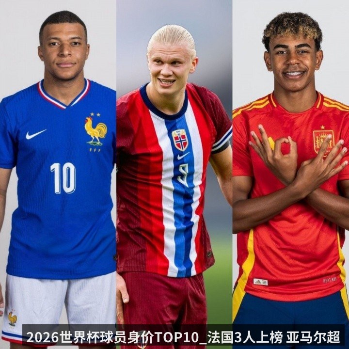 2026世界杯球员身价TOP10_法国3人上榜 亚马尔超4亿美元排名第1